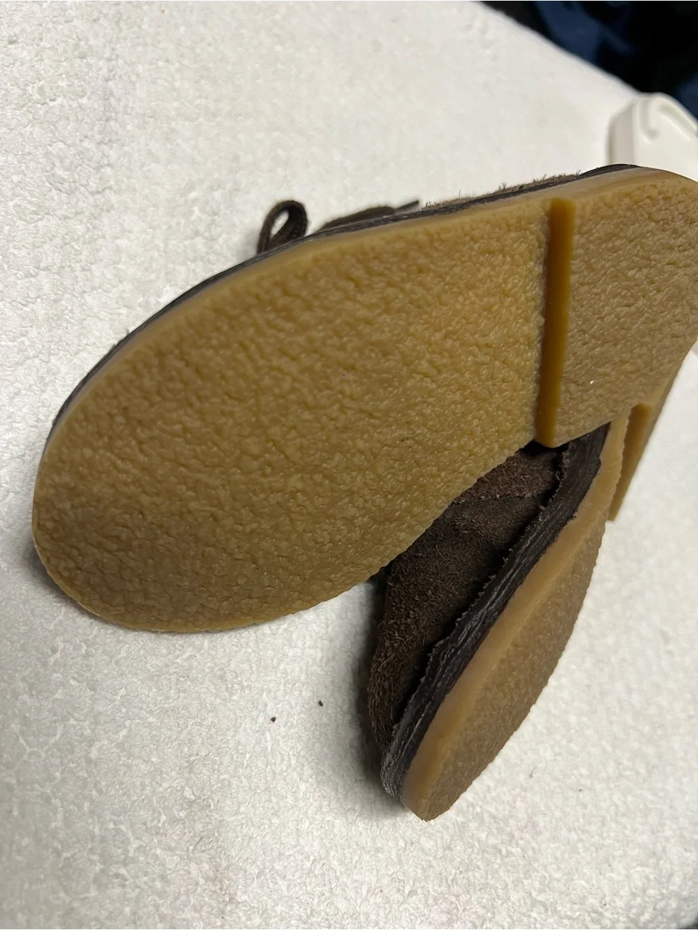 Nordstrom Brown Suede & Leather Lace-Up Baby Shoes